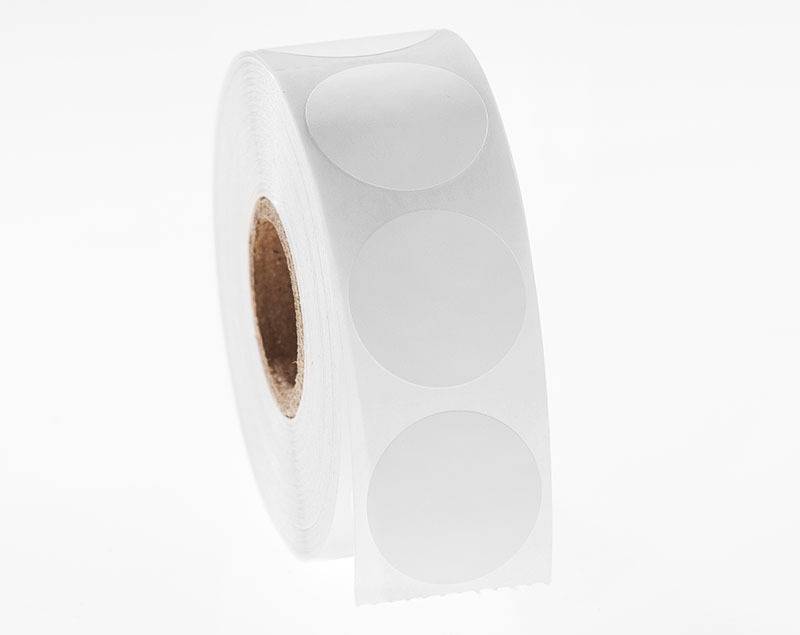 Этикетка полипропилен D=20мм/20000 шт/рул, втулка 76мм